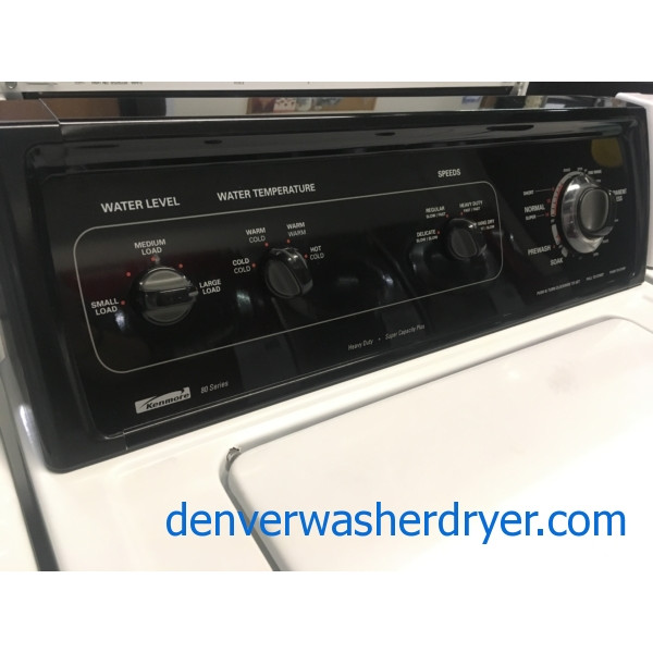 RARE! Kenmore 80 Series Washer w/ Black Headboard, Agitator, Heavy-Duty, Quality Refurbished, 1-Year Warranty!