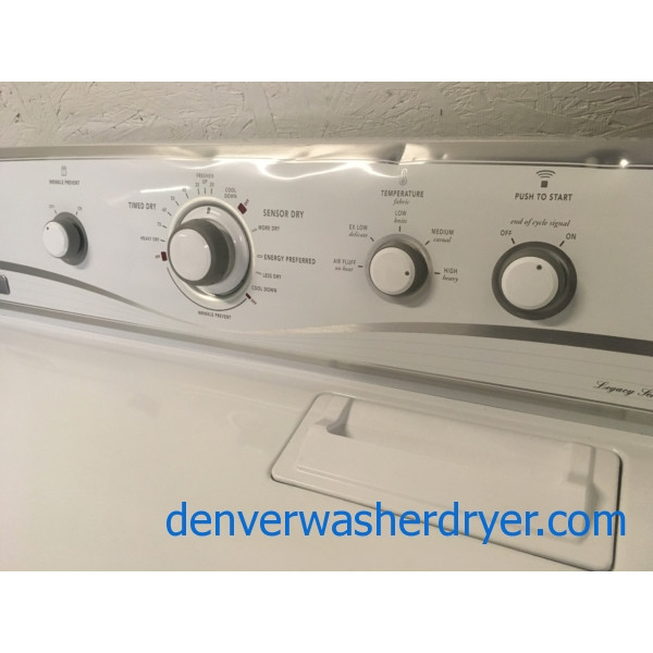 Maytag Legacy Series Set, Electric, Agitator, 29″ Wide, Capacity 7.0 Cu.Ft., Wrinkle Prevent, Quality Refurbished, 1-Year Warranty!