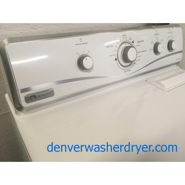 Maytag Legacy Series Set, Electric, Agitator, 29″ Wide, Capacity 7.0 Cu.Ft., Wrinkle Prevent, Quality Refurbished, 1-Year Warranty!