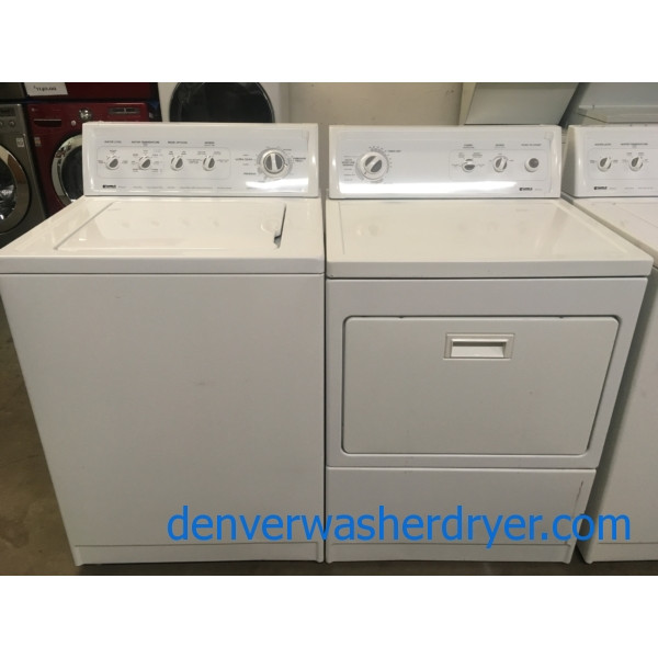 Lovely Kenmore Washer and Dryer Set, Heavy-Duty, Electric, Agitator, 27″ Wide, Wrinkle Guard, Quality Refurbished, 1-Year Warranty!