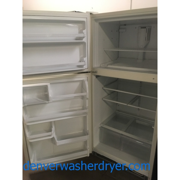 Great Whirlpool Bisque Refrigerator, TopMount, Capacity 18.0 Cu.Ft