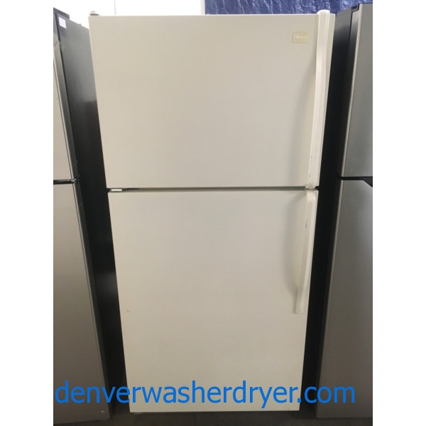 Great Whirlpool Bisque Refrigerator, TopMount, Capacity 18.0 Cu.Ft