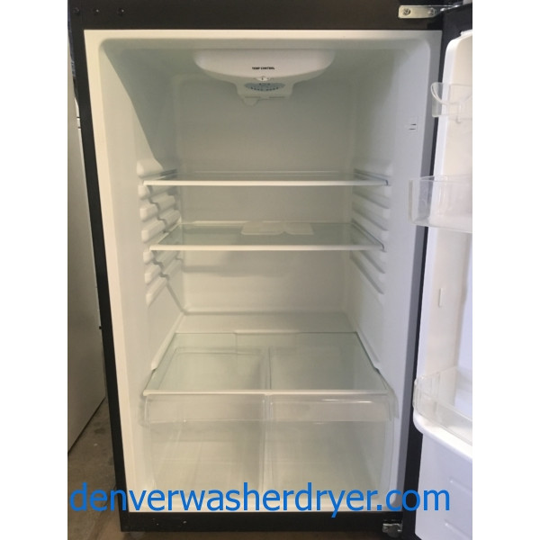 VISSANI Black Refrigerator, Top-Mount, Capacity 10.0 Cu.Ft., 24" Wide