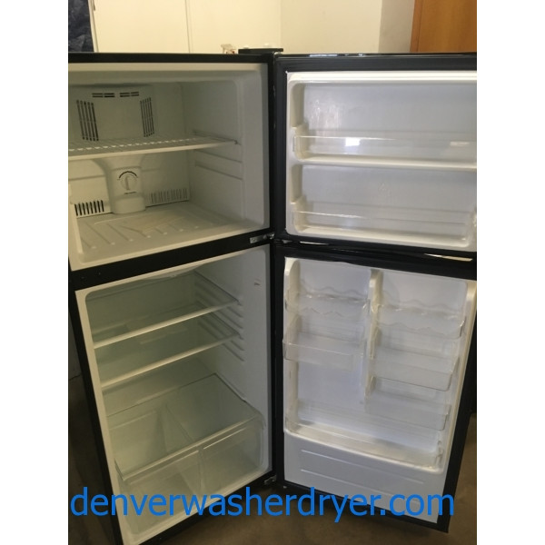 VISSANI Black Refrigerator, TopMount, Capacity 10.0 Cu.Ft., 24" Wide