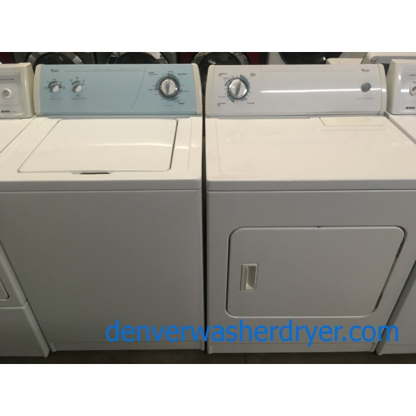Whirlpool Washer and Dryer Set, Electric, Agitator, Quality Refurbished