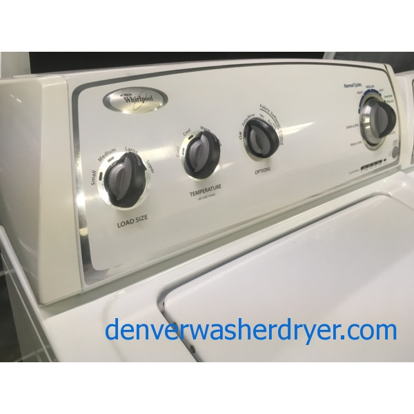 Superb Whirlpool Electric Set, 29″ Wide, Wrinkle Shield Feature, Agitator, Capacity 7.0 Cu.Ft., Quality Refurbished, 1-Year Warranty!