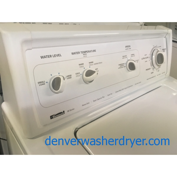 Kenmore 80 Series Washer, Agitator, Heavy-Duty, Adjust Speed, Capacity 3.2 Cu.Ft., Quality Refurbished, 1-Year Warranty!