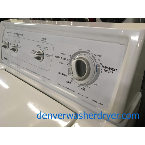 Nice Kenmore 80 Series Washer, Whirlpool Dryer, 220V, 29″ Wide, 1-Year Warranty!