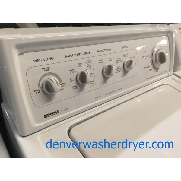 Awesome Kenmore 90 Series Washer and Dryer, Agitator, 27″ Wide, 220V, Capacity 7.0 Cu.Ft., Quality Refurbished, 1-Year Warranty!