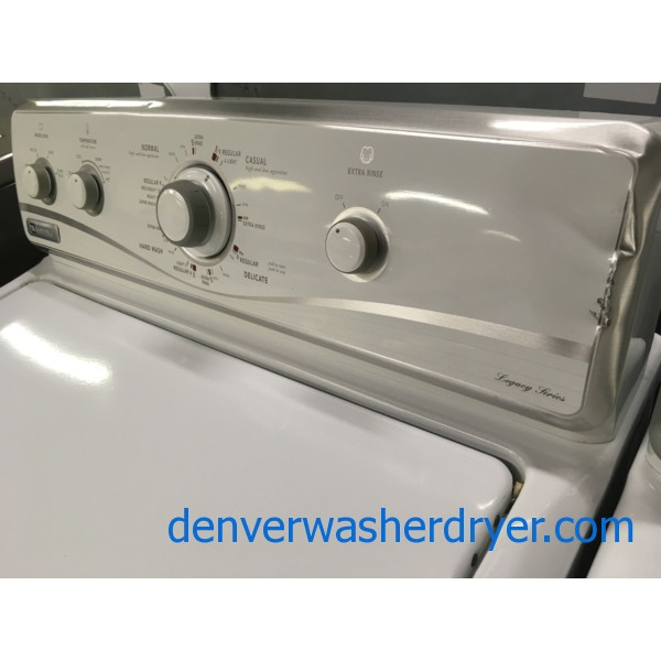 Maytag Legacy Series Set, Electric, Agitator, 29″ Wide, Capacity 7.0 Cu.Ft., Wrinkle Prevent, Quality Refurbished, 1-Year Warranty!