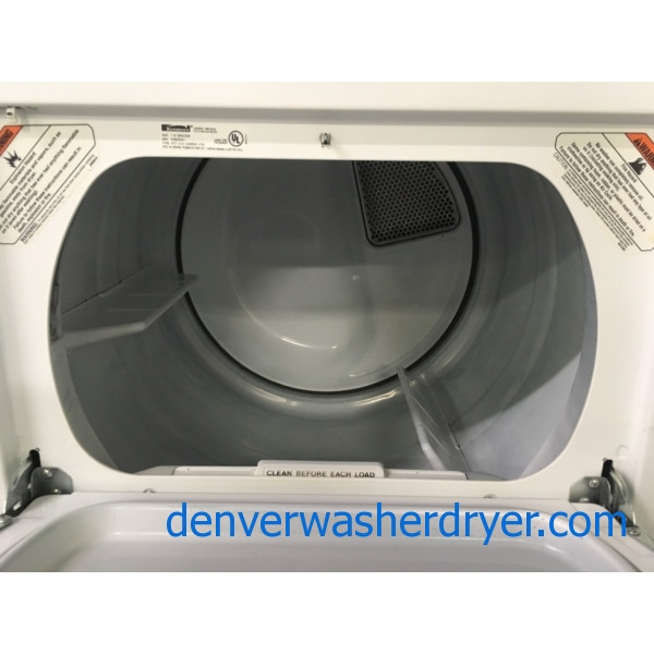 Awesome Kenmore 90 Series Washer and Dryer, Agitator, 27″ Wide, 220V, Capacity 7.0 Cu.Ft., Quality Refurbished, 1-Year Warranty!