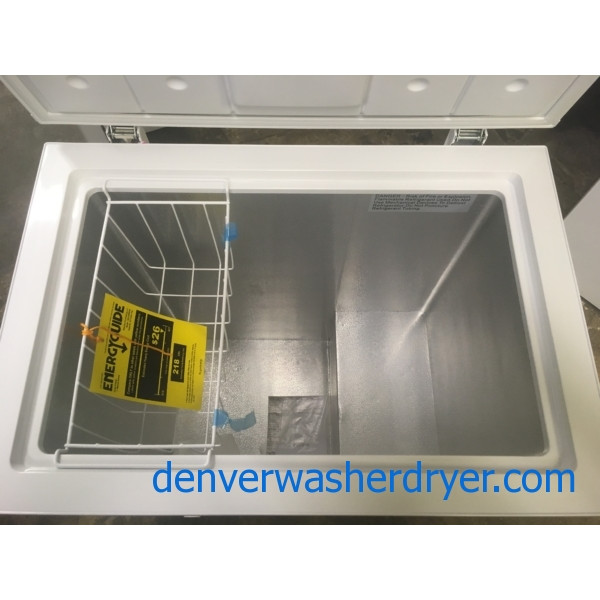 NEW!! Insignia Chest Freezer, White, Capacity 5.0 Cu.Ft., 29" Wide, 1