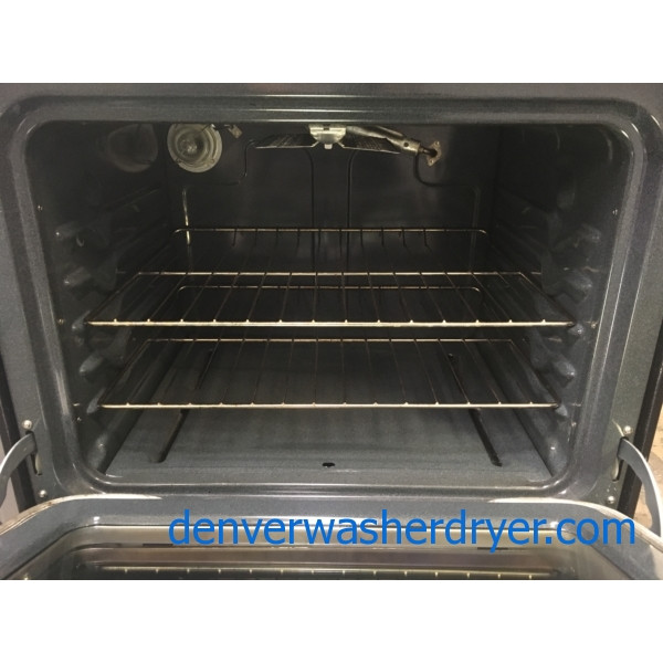 Beautiful GE GAS Range, Black, 4 Burner, Self-Clean, Quality Refurbished, 1-Year Warranty!