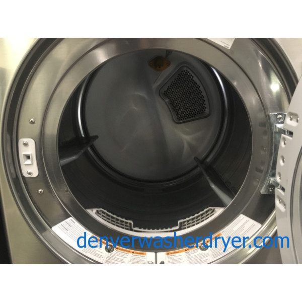 Great LG Steam Front-Load Set, Graphite Steel, HE, 220V, Sanitary Cycles, Custom Program, Quality Refurbished, 1-Year Warranty!