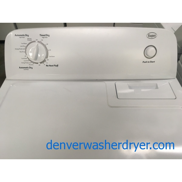 Nice Roper by Whirlpool Dryer, 220V, 29″ Wide, Capacity 7.0 Cu.Ft., Wrinkle Prevent Option, Quality Refurbished, 1-Year Warranty!