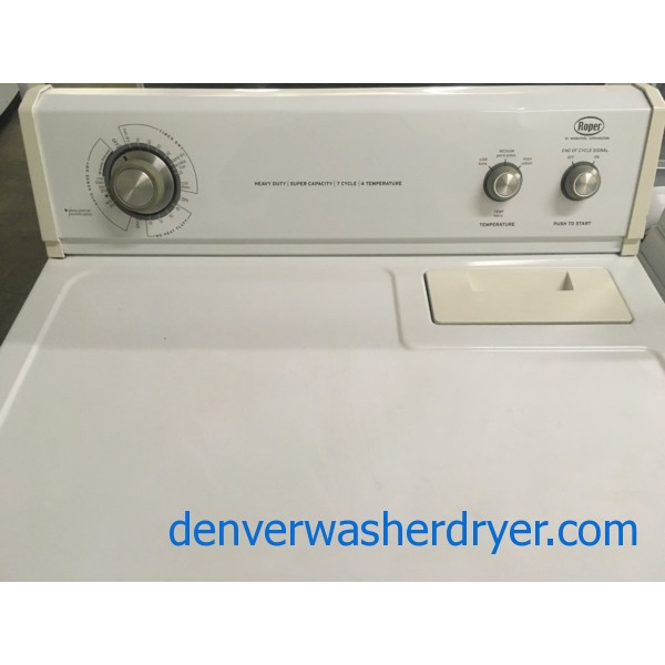 Great Roper by Whirlpool Dryer, 220V, 29″ Wide, Capacity 7.0 Cu.Ft., Wrinkle Prevent Option, Quality Refurbished, 1-Year Warranty!