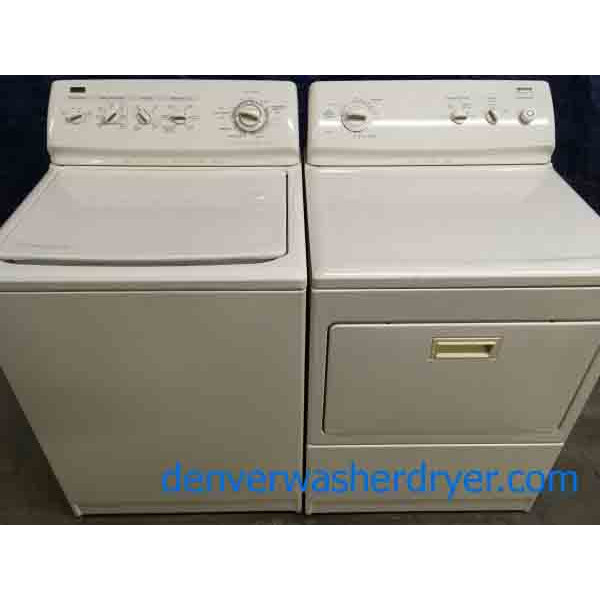 KING Size Kenmore Elite WasherDryer Set, Electric, Almond, 1Year