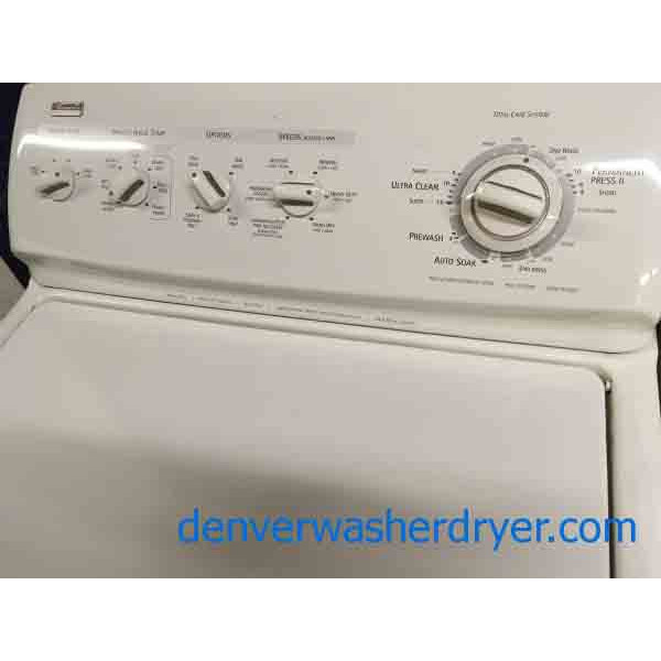 KING Size Kenmore Elite WasherDryer Set, Electric, Almond, 1Year