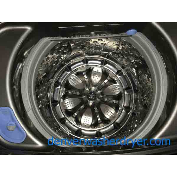 Top-Load LG Laundry Set, Electric Dryer, 4.3 Cu. Ft. Washer, Graphite Steel Metallic