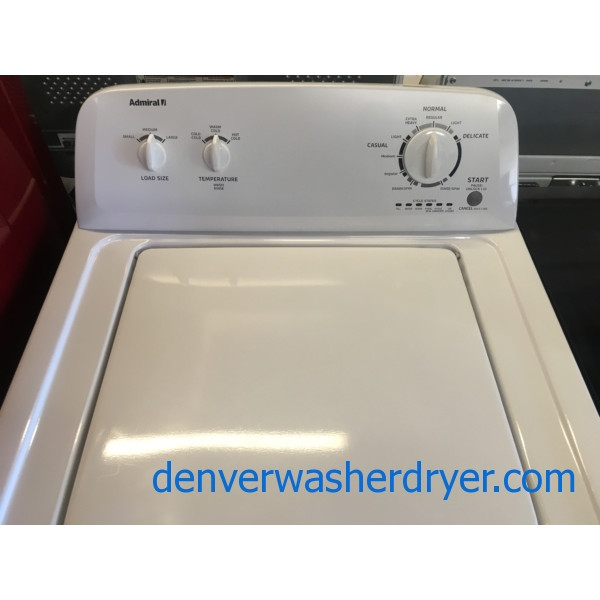 Great Admiral Washer, Agitator, Capacity 3.2 Cu.Ft., White, Quality Refurbished, 1-Year Warranty!