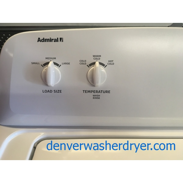 Great Admiral Washer, Agitator, Capacity 3.2 Cu.Ft., White, Quality Refurbished, 1-Year Warranty!
