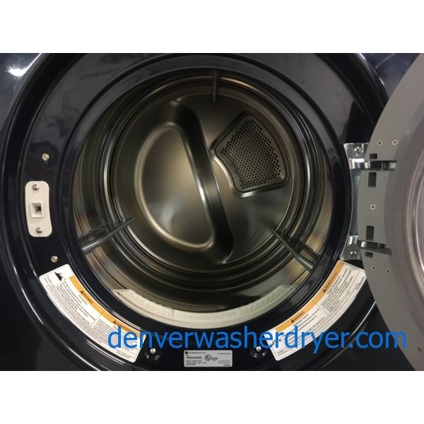 LG TROMM Front-Load Set, Midnight Blue, HE, Sanitary Cycle, Steam Option, 220V, Wrinkle Care, Quality Refurbished, 1-Year Warranty!