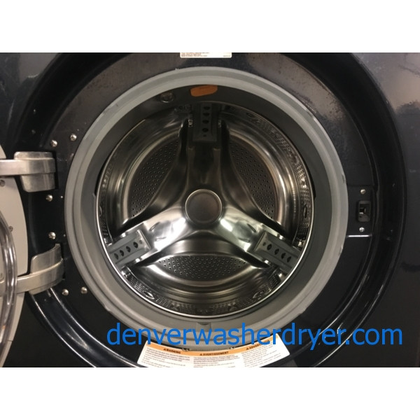 LG TROMM Front-Load Set, Midnight Blue, HE, Sanitary Cycle, Steam Option, 220V, Wrinkle Care, Quality Refurbished, 1-Year Warranty!