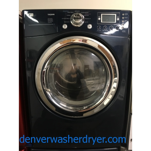 LG TROMM FrontLoad Set, Midnight Blue, HE, Sanitary Cycle, Steam Option, 220V, Wrinkle Care