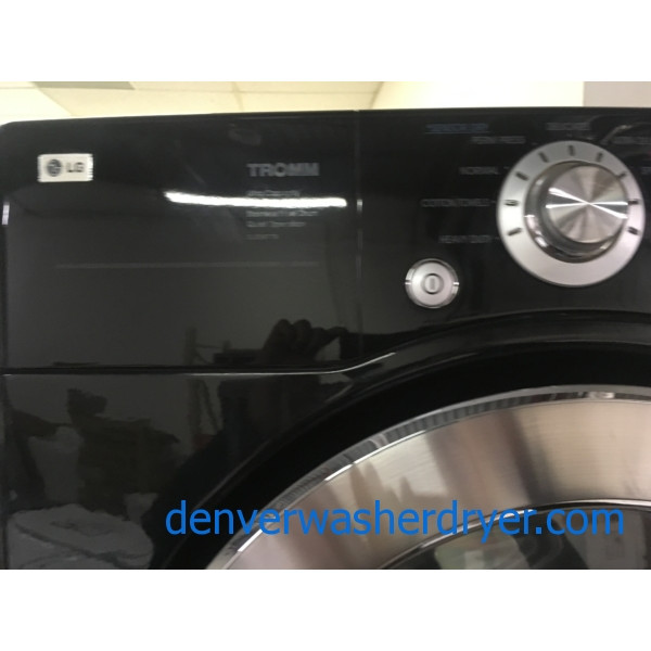 LG TROMM Front-Load Set, Black, Sanitary Cycle, 220V, Wrinkle Care and Anti-Bacterial Options, Quality Refurbished, 1-Year Warranty!