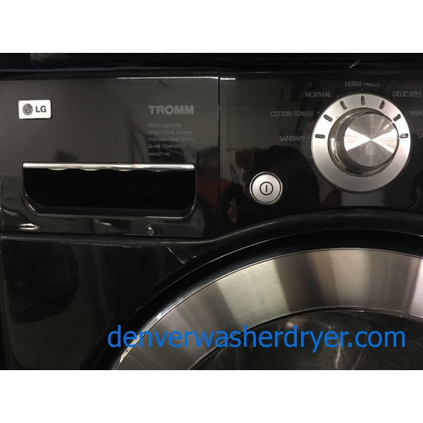 LG TROMM Front-Load Set, Black, Sanitary Cycle, 220V, Wrinkle Care and Anti-Bacterial Options, Quality Refurbished, 1-Year Warranty!