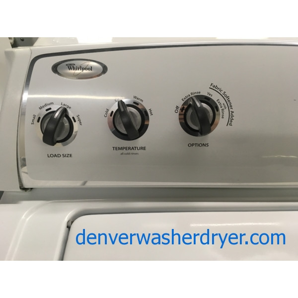 Great Whirlpool Washer, White, Agitator, Fabric Softener Option