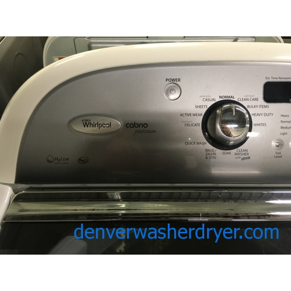 Wonderful Whirlpool Cabrio Platinum Washer, Steam Dryer, Electric, 1Year Warranty! 4683