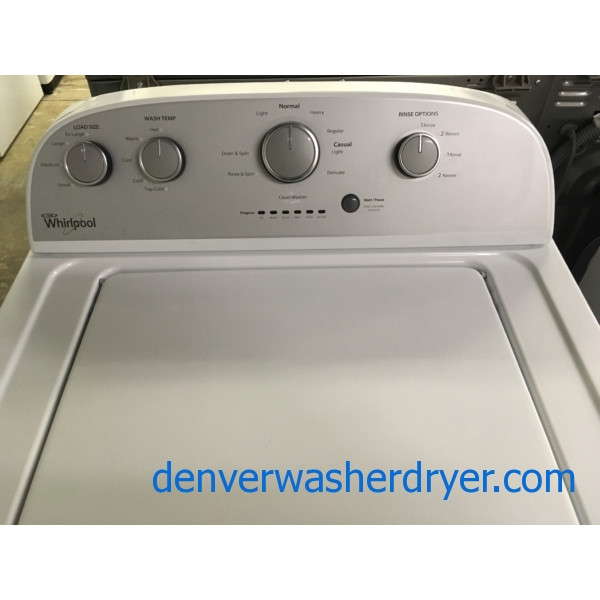 Great Whirlpool Washer, Capacity 3.6 Cu.Ft., Agitator, Clean Washer