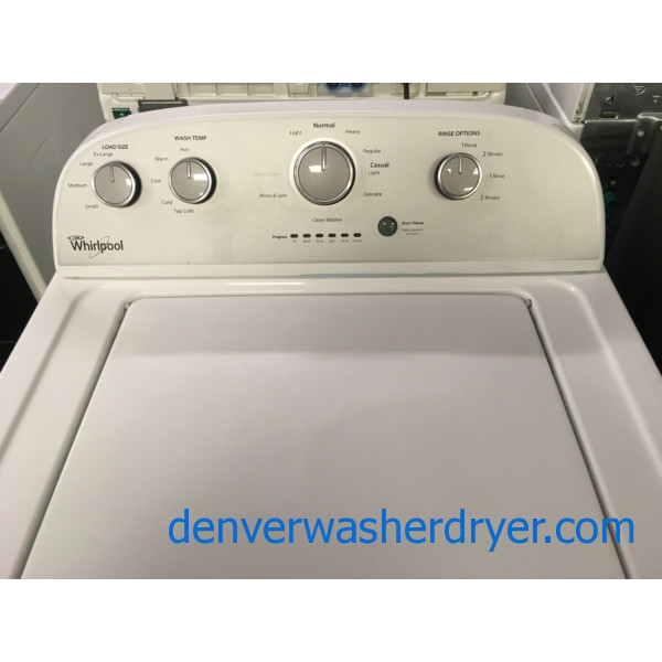 Lovely Whirlpool Washer, Agitator, Capacity 3.6 Cu.Ft., Extra-Rinse Option, Quality Refurbished, 1-Year Warranty!