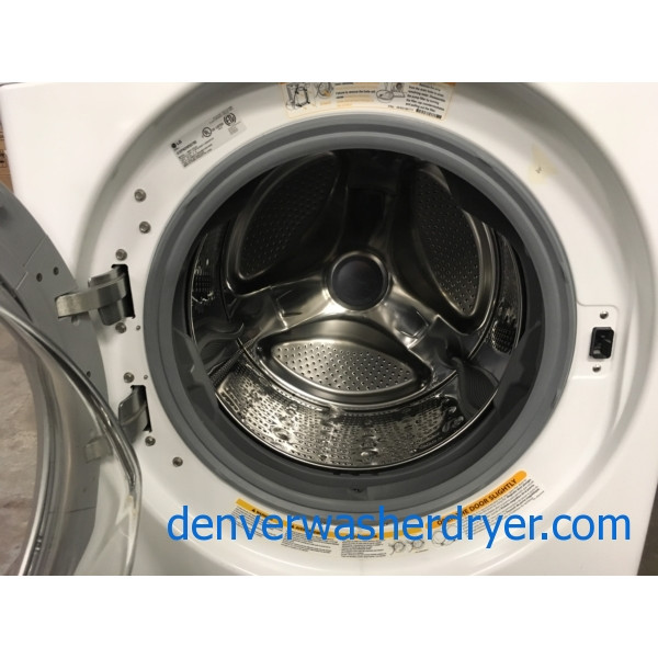 LG Mix-Match White Front-Load Washer, GAS Dryer 1-Year Warranty!