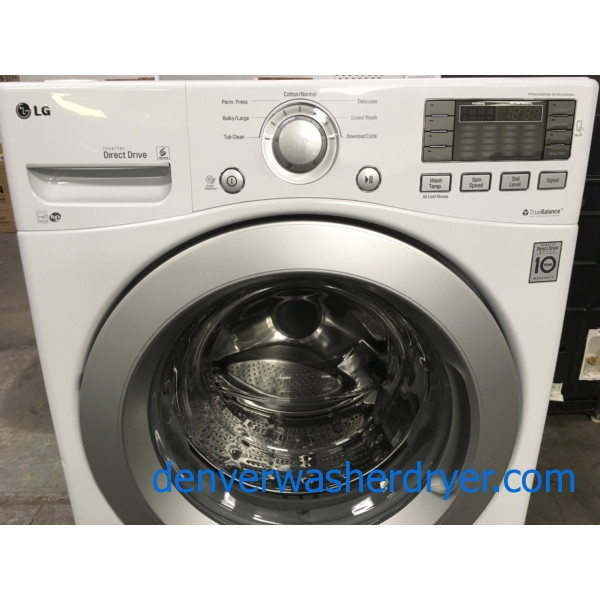 LG Mix-Match White Front-Load Washer, GAS Dryer 1-Year Warranty!