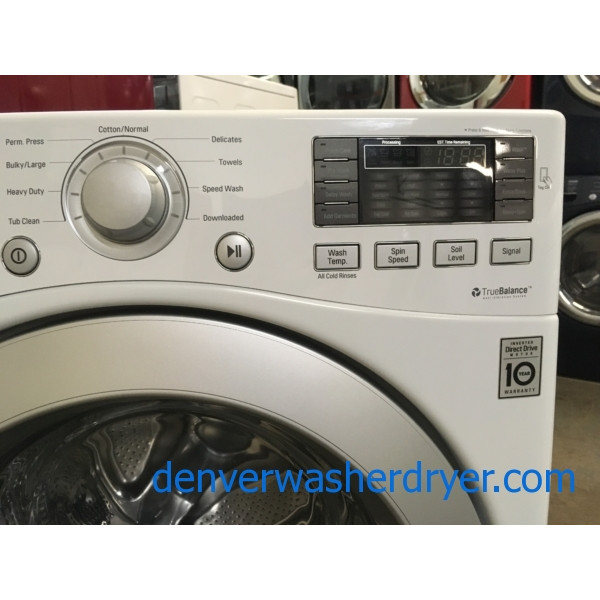 LG FrontLoad Washer, White, Capacity 4.5 Cu.Ft., HE, Tub Clean Cycle