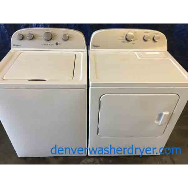 Matching White Whirlpool Washer and Dryer Set with a 6-Month Warranty!