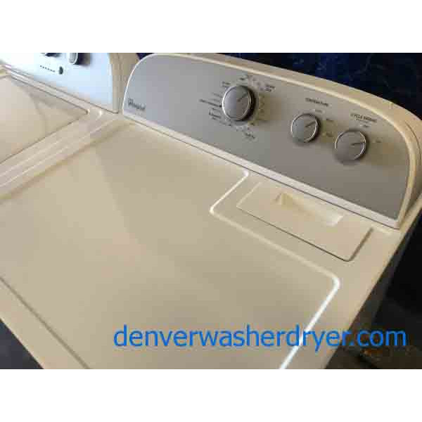 Matching White Whirlpool Washer and Dryer Set with a 6-Month Warranty!