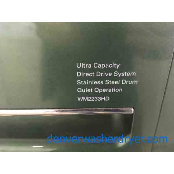 Green LG FL Washer with Matching Dryer