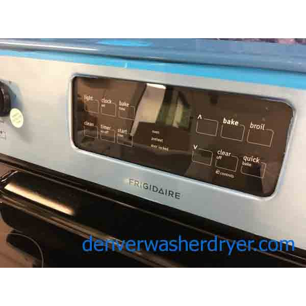 Black and Stainless Frigidaire 5.4 Cu. Ft. Self-Cleaning Freestanding Electric Convection Oven Glass Top Stove!