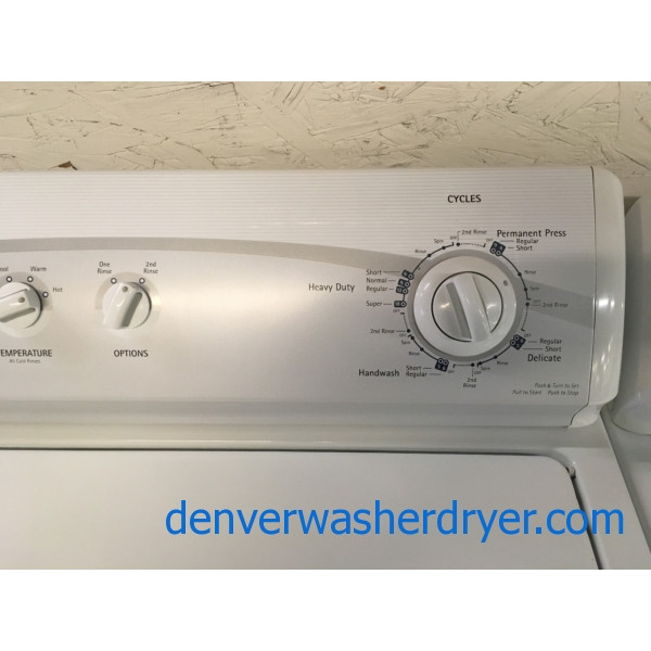 Great Kenmore 600 Series Set, Agitator, 220V, 29″ Wide, Washer Capacity 3.2 Cu.Ft., Wrinkle Guard Option, Quality Refurbished, 1-Year Warranty!
