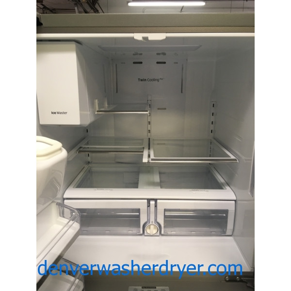 Beautiful SAMSUNG French Door Refrigerator, 4-Door, Stainless, Energy-Star Rated, LED Lighting, FlexZone, Quality Refurbished, 1-Year Warranty!