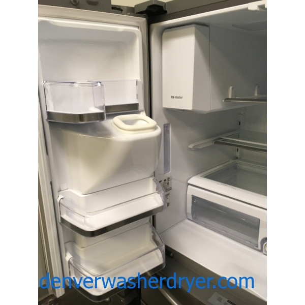 Beautiful SAMSUNG French Door Refrigerator, 4-Door, Stainless, Energy-Star Rated, LED Lighting, FlexZone, Quality Refurbished, 1-Year Warranty!