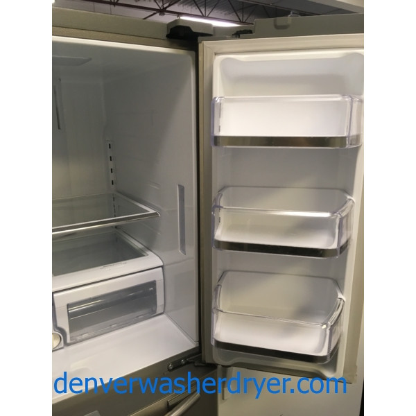 Beautiful SAMSUNG French Door Refrigerator, 4-Door, Stainless, Energy-Star Rated, LED Lighting, FlexZone, Quality Refurbished, 1-Year Warranty!