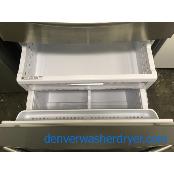 Beautiful SAMSUNG French Door Refrigerator, 4-Door, Stainless, Energy-Star Rated, LED Lighting, FlexZone, Quality Refurbished, 1-Year Warranty!