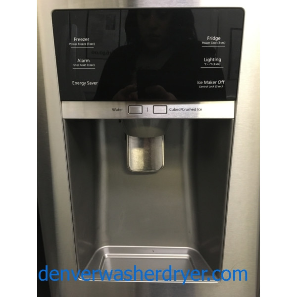 Beautiful SAMSUNG French Door Refrigerator, 4-Door, Stainless, Energy-Star Rated, LED Lighting, FlexZone, Quality Refurbished, 1-Year Warranty!
