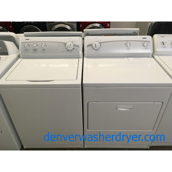 Great Kenmore 600 Series Set, Agitator, 220V, 29″ Wide, Washer Capacity 3.2 Cu.Ft., Wrinkle Guard Option, Quality Refurbished, 1-Year Warranty!