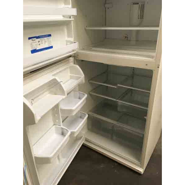 Wonderful Whirlpool Refrigerator, Almond Color, Glass Shelving, 20.9 Cu. Ft.