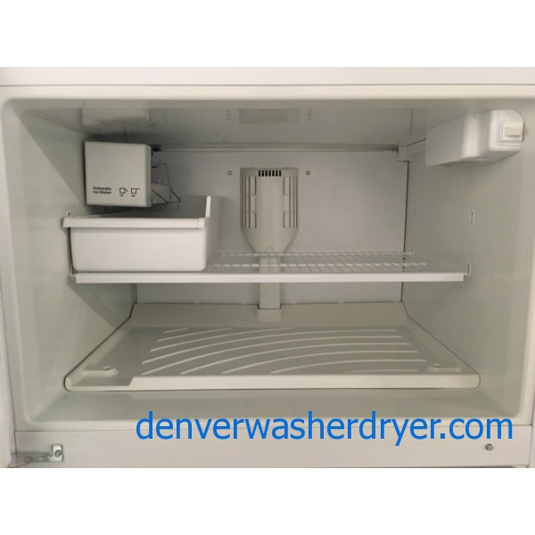 Lovely White Kenmore Refrigerator, TopMount, Capacity 20.0 Cu.Ft., Ice